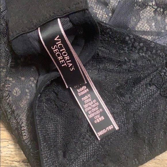 Victoria Secret Black Lace Halter Size 36DD Bra - Picture 4 of 5